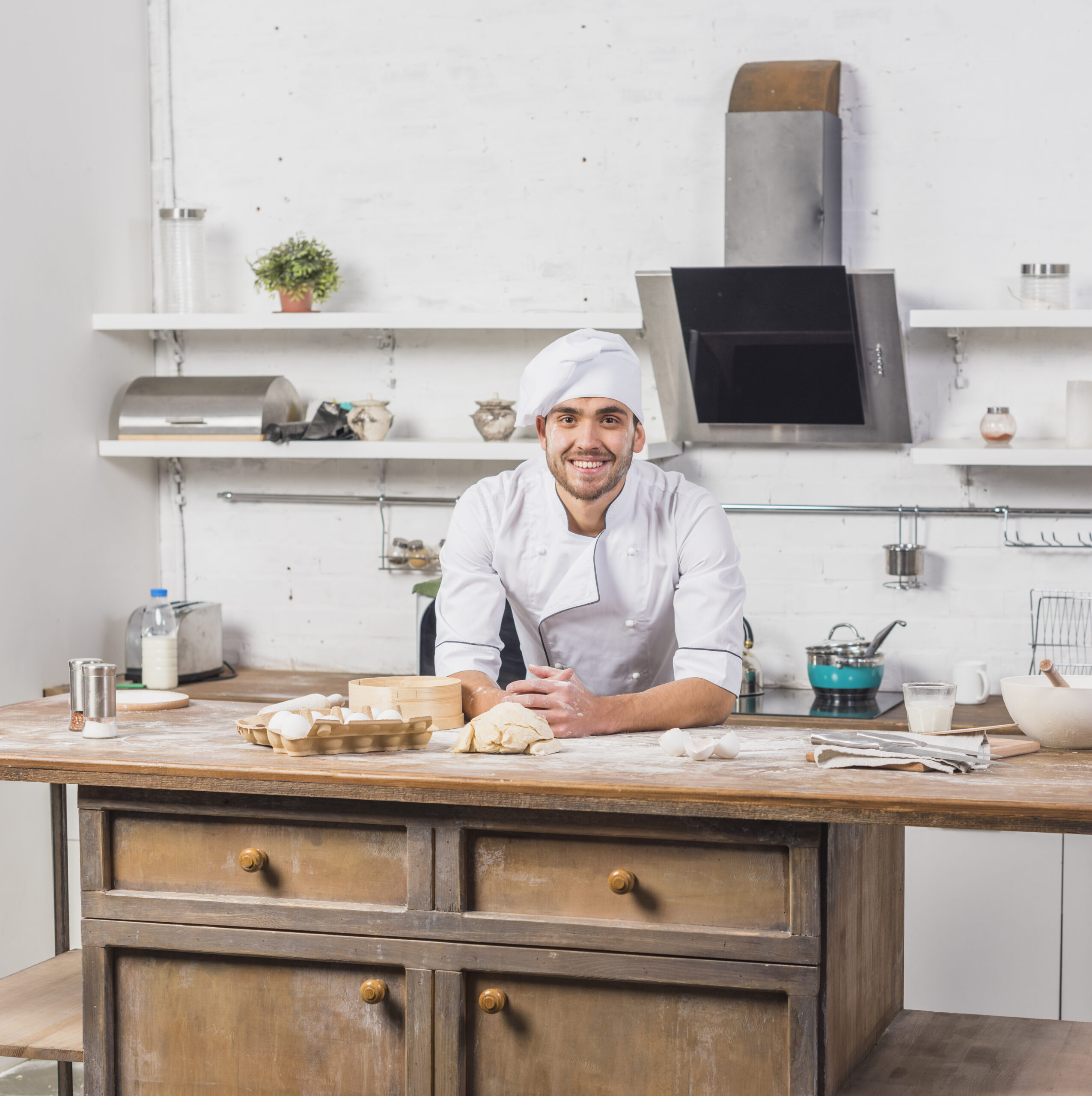 chef-en-cuisine-faire-de-la-pate